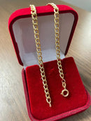 Pulseira Ouro 18k Masculina Grumet Oca Grossa 4mm 2,9 Gramas Comprimento 21 cm
